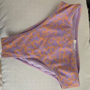 Roxy Purple and Orange Geometric Bikini